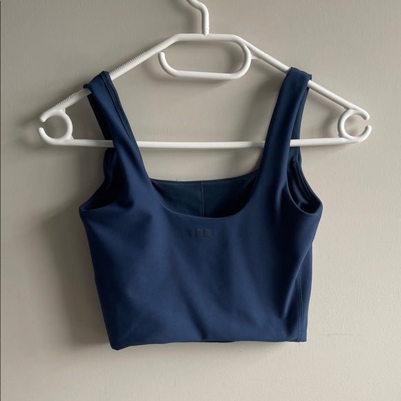 Abercrombie & Fitch YPB Sculptlux Squareneck Navy Blue Women's Top Midnight XS - Picture 3 of 4